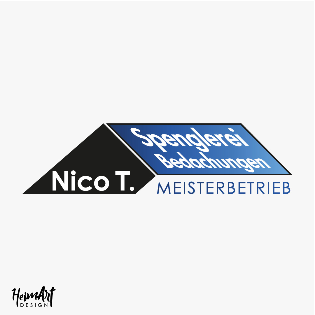 Spenglerei Bedachung Nico Logo Dach blau